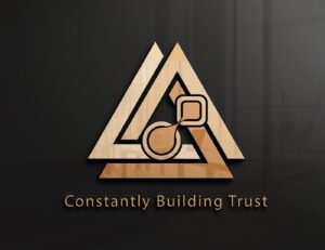 "Building Trust logo design featuring clean, professional elements that represent reliability and brand credibility, designed by doitcreation.com"
